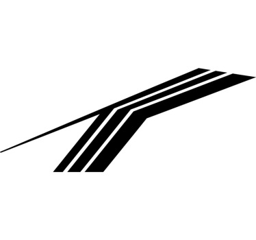 Sticker voiture bande de vitesse monocolore féroce - TenStickers