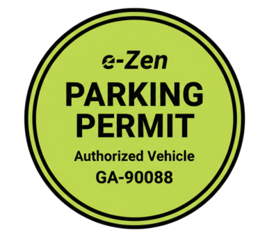 Sticker voiture panneau de stationnement personnalisé - TenStickers