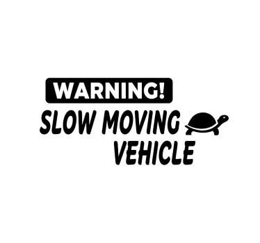 Sticker voiture avertissement véhicule lent - TenStickers