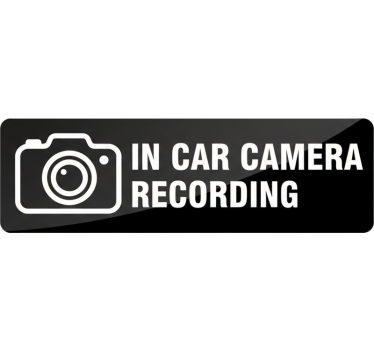 Sticker voiture enregistrement caméra embarquée - TenStickers