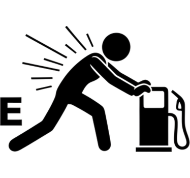 Sticker voiture combat pour réservoir d'essence - TenStickers