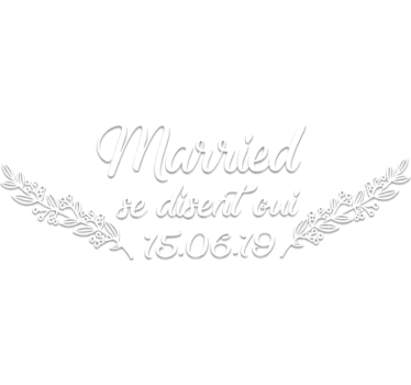 Sticker voiture mariés "se disent oui" - TenStickers
