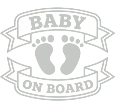 Sticker voiture empreintes de bébé à bord - TenStickers