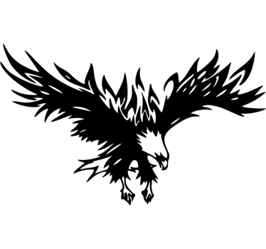 Sticker voiture aigle majestueux en plein vol - TenStickers