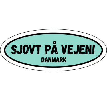 Sticker voiture étiquette de route danoise originale - TenStickers