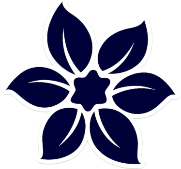 Sticker voiture fleur élégante en pleine floraison - TenStickers