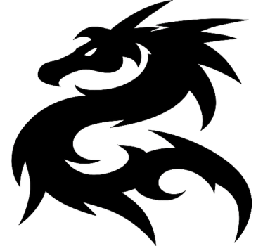 Sticker voiture design de dragon mythique fantastique - TenStickers