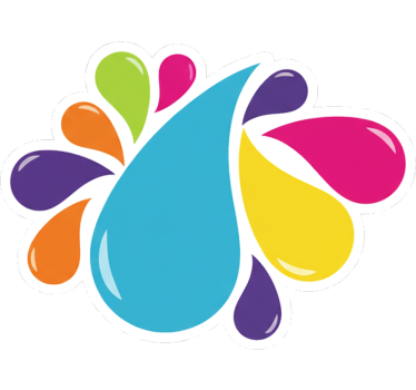 Sticker voiture goutte de peinture colorée - TenStickers