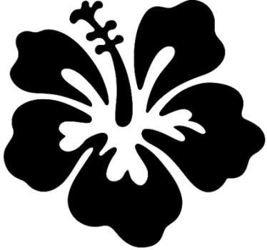 Sticker voiture fleur exotique des îles - TenStickers