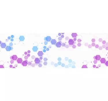 Sticker meuble hexagones tons violets - TenStickers