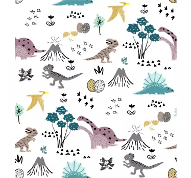 Sticker Pour Meuble Divers Dessins Dinosaures - TenStickers