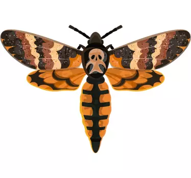 Sticker Mural Insecte avec Crâne - TenStickers