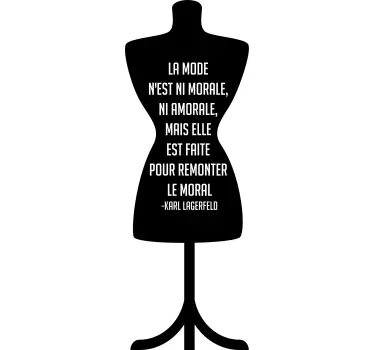 Sticker Mural Citation Lagerfeld La Mode - TenStickers