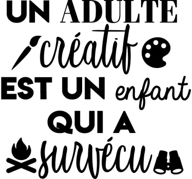 Sticker motivation adulte créatif - TenStickers