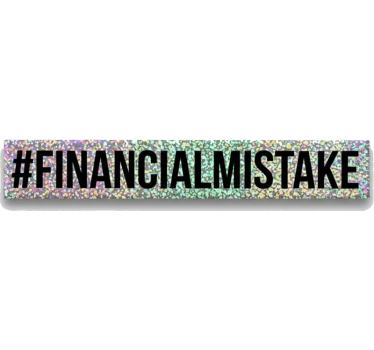 Sticker voiture erreur financière pailletée - TenStickers