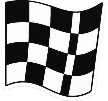 Sticker voiture drapeau de départ de course - TenStickers