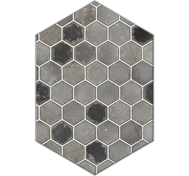Sticker carrelage marbre hexagonal noir - TenStickers