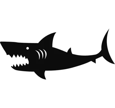 Sticker Poisson Silhouette Requin - TenStickers