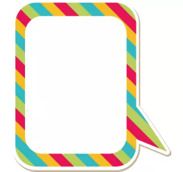 Sticker boutique enfant cadre rayé - TenStickers