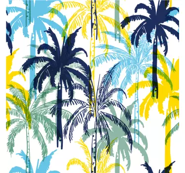 Sticker Meuble Maison Palmiers Abstraits - TenStickers
