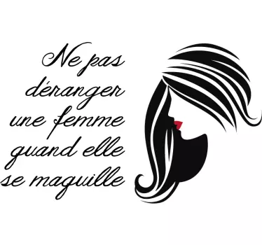 Sticker salle de bain citation maquillage - TenStickers