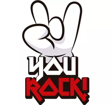Autocollant iPhone musique "You Rock" - TenStickers