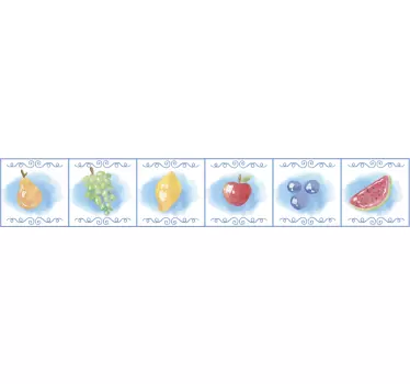 Sticker Mural fruits dans l'eau - TenStickers
