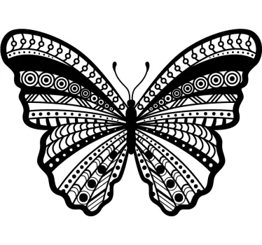Sticker papillon noir et blanc pour voiture - TenStickers