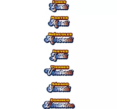 Sticker Mural Jours de la semaine - TenStickers