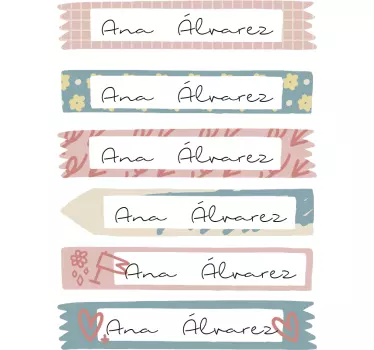 Etiquettes autocollantes personnalisables pour cahiers - TenStickers