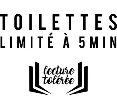 Sticker WC salle de bain usage limité - TenStickers