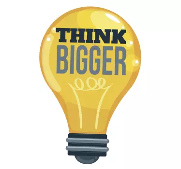 Sticker citation penser plus grand - TenStickers