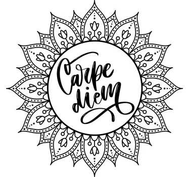 Sticker citation phrase inspirante carpe diem - TenStickers