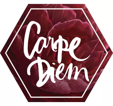 Sticker citation conception de fleurs carpe diem - TenStickers