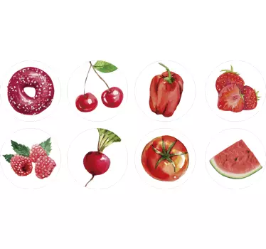 Sticker fruit illustrations de fruits colorés - TenStickers
