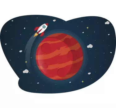 Sticker espace aventure de l'univers de la fusée - TenStickers