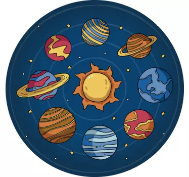 Sticker espace éléments du système solaire - TenStickers