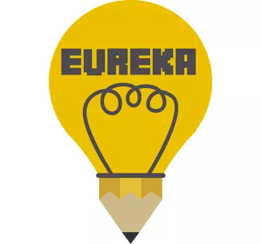 Sticker citation les idées eurêka illuminent les esprits - TenStickers