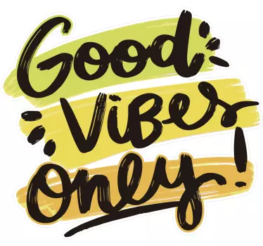 Sticker citation que des ondes positives - TenStickers