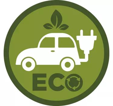 Sticker voiture véhicule écologique - TenStickers