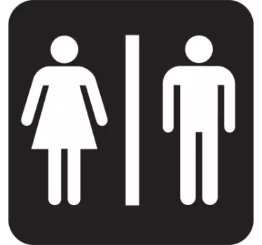Sticker WC porte salle de bain Homme / Femme - TenStickers