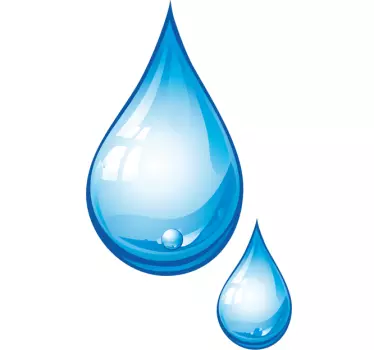 Sticker paire gouttes d'eau - TenStickers