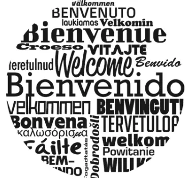 Sticker bienvenue langues - TenStickers
