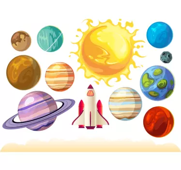Autocollant espace planètes - TenStickers