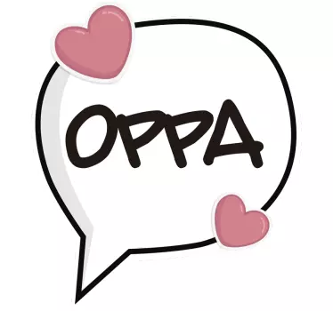 Sticker citation design bulle de dialogue oppa - TenStickers