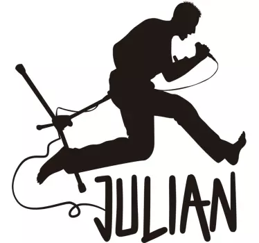 Sticker mural rock chanteur rock - TenStickers