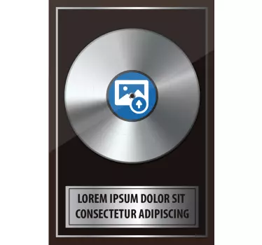 Sticker citation plaque argent personnalisée - TenStickers