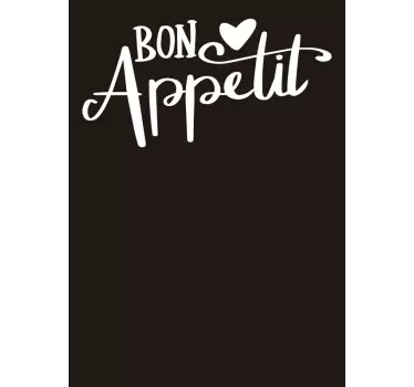 Sticker cuisine pour vitre "Bon Appétit" opaque - TenStickers