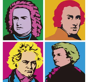 Grands auteurs musique classique musique classique adhesif deco - TenStickers