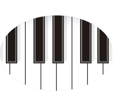 Sticker voiture musique piano - TenStickers